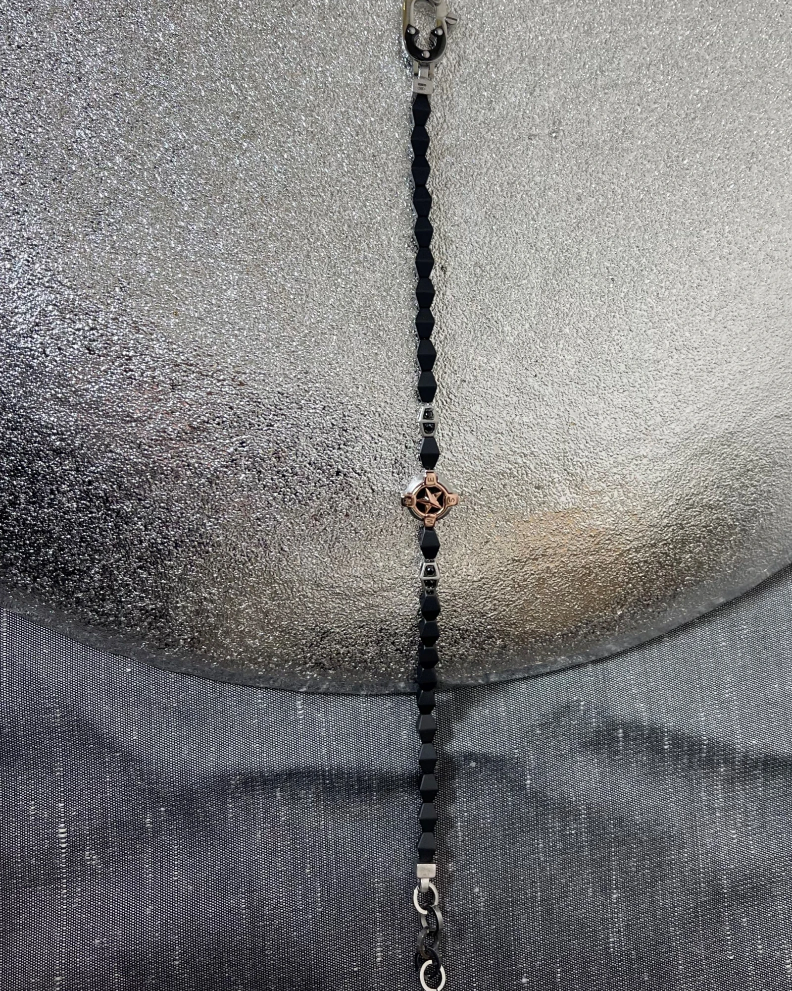 Comete_Gioielli bracciale argento, acciaio e zirconi cod:  UBR 919